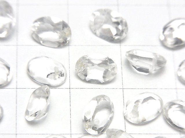 高品質AAA級水晶 - 橢圓刻面 8x6mm 1/4或1串珠子 (約5英吋/12公分)