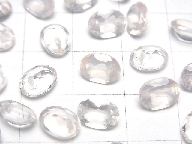 高品質玫瑰石英 AAA 刻面橢圓形 8x6 毫米 1/4 或 1 串珠(約 5 英寸/12 厘米)