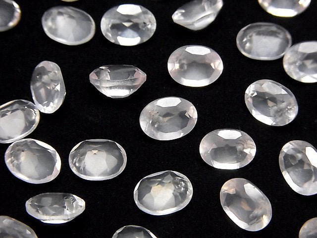 Hochwertiger Rosenquarz AAA oval facettiert 8x6mm 1/4 oder 1 Strang Perlen (ca. 5 Zoll/12 cm)