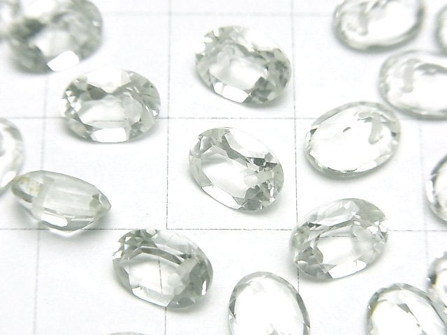 高品質綠紫水晶 AAA 橢圓刻面 8x6mm 1/4 或 1 串珠子 (約5英吋/12公分)