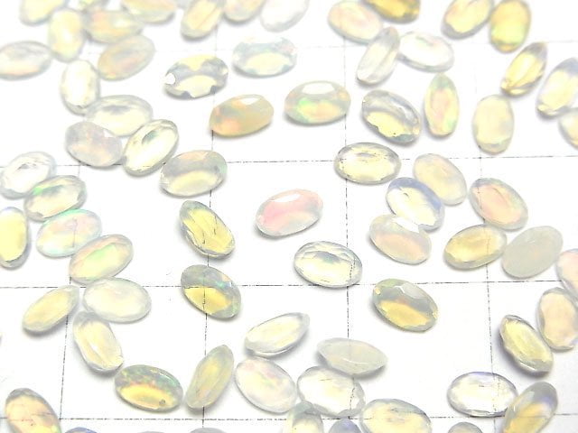 High Quality Ethiopian Opal AA++ Oval Faceted 5x3mm 10pcs