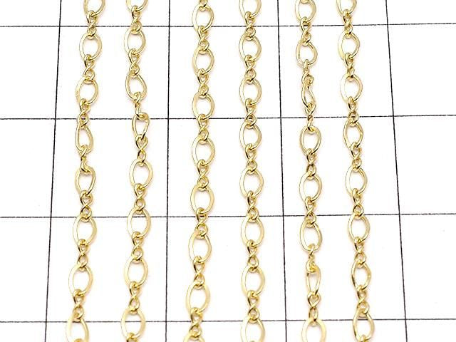 14KGF Figaro (Long and Short) Chain, 2.1mm Twist, 10cm