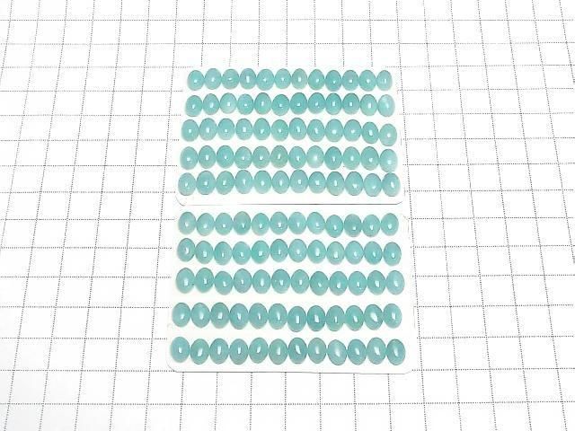 秘魯亞馬遜石 AAA 級 - 橢圓形素面蛋面 8x6mm 5顆