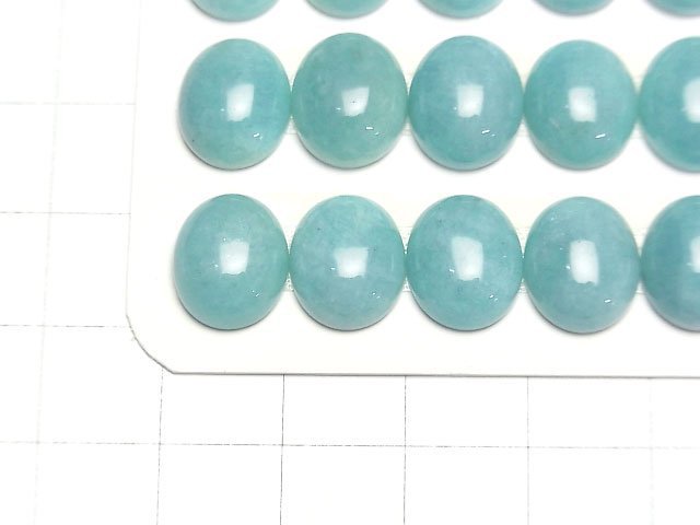 秘魯亞馬遜石 AAA 橢圓蛋面 12x10mm 2顆