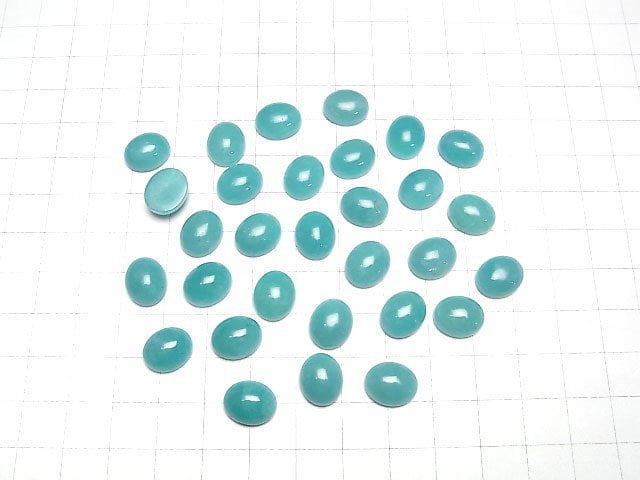 Peruanischer Amazonit AAA Oval Cabochon 12x10mm 1 Stück