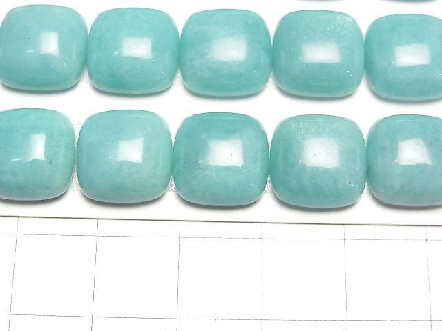 秘魯亞馬遜石 AA++ 方形素面 12x12mm 2顆