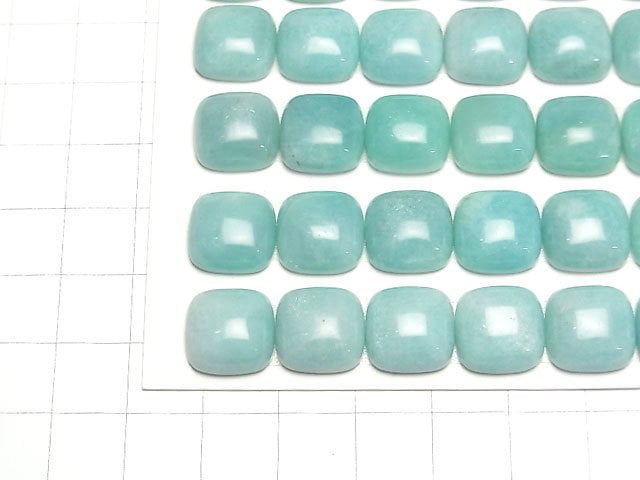 Peru Amazonit AA+ quadratischer Cabochon 12x12mm 2Stk