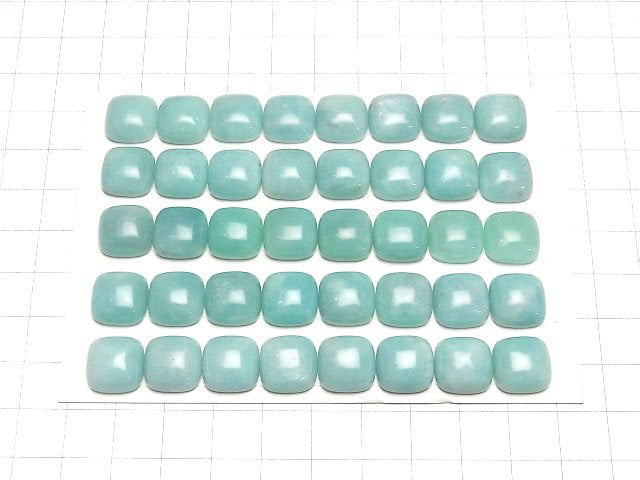 Peru Amazonit AA+ quadratischer Cabochon 12x12mm 2Stk