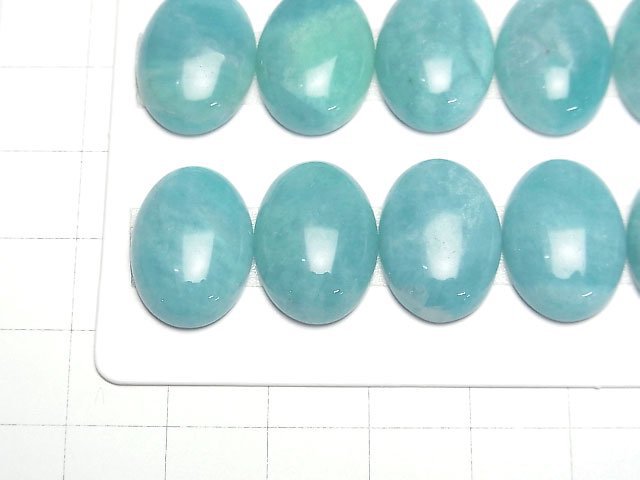 秘魯亞馬遜石 AA+ 橢圓蛋面 18x13mm 1顆