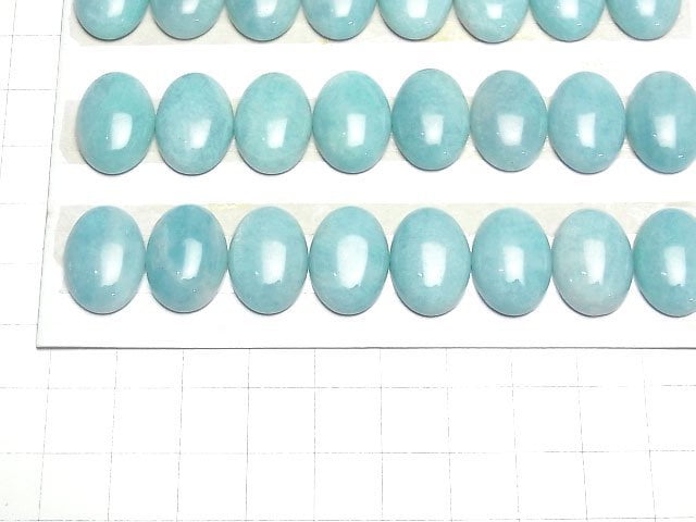 Peruanischer Amazonit AA+ Oval Cabochon 18x13mm 1 Stück