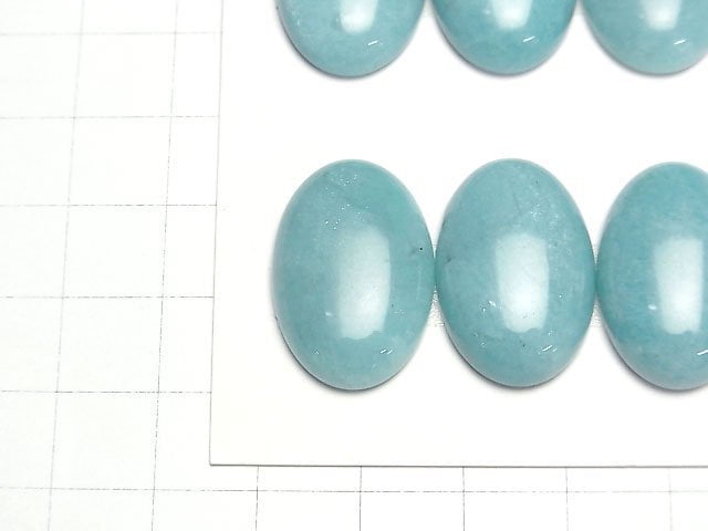 秘魯亞馬遜石 AA++ 橢圓素面蛋面 24x16mm 1顆