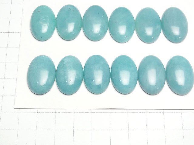 Peruanischer Amazonit AA++ Oval Cabochon 24x16mm 1 Stück