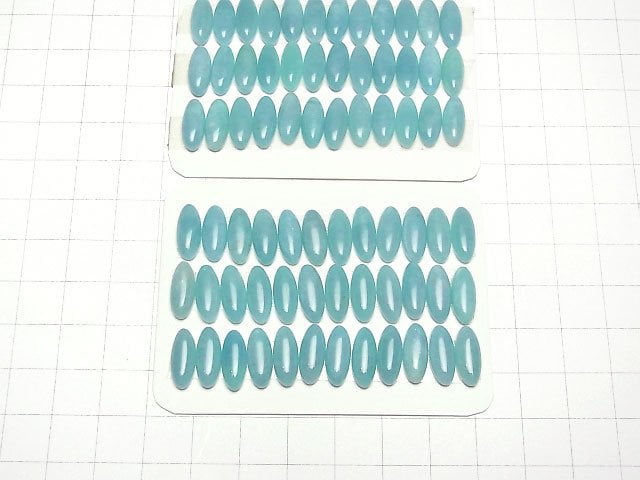 Peruanischer Amazonit AAA- Oval Cabochon 13.5x5.5mm 3 Stück