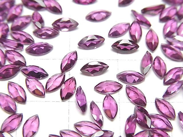 Hochwertiger Rhodolith Granat AAA Lose Stein Marquise Facettiert 6x3mm 5 Stück