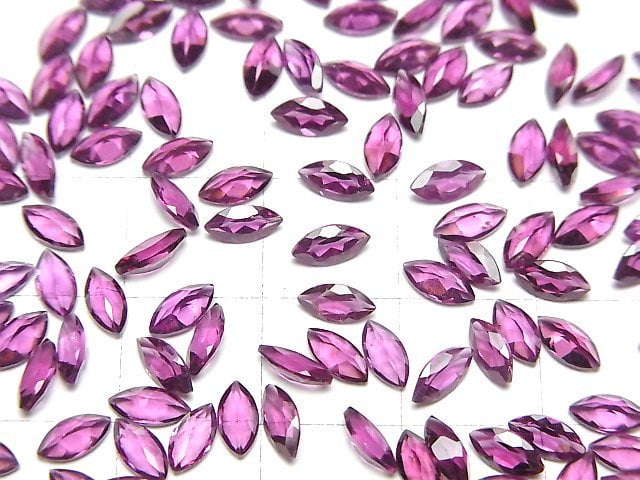 Hochwertiger Rhodolith Granat AAA Lose Stein Marquise Facettiert 6x3mm 5 Stück