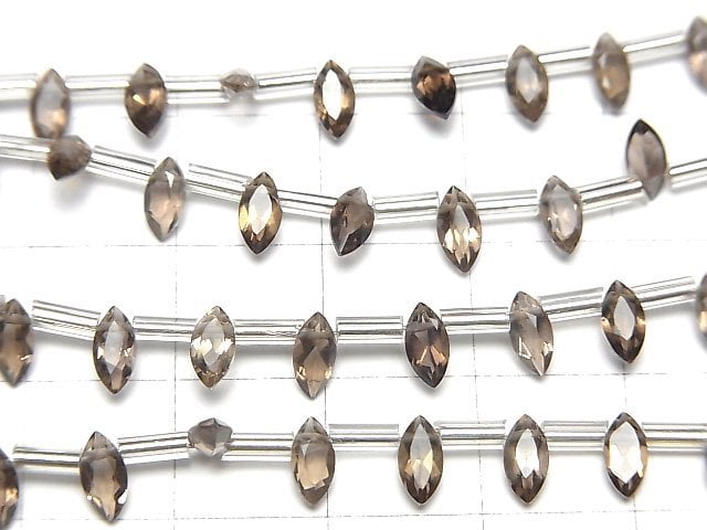 High Quality Smoky Quartz AAA Marquise Faceted 6x3mm 1strand beads (18pcs )