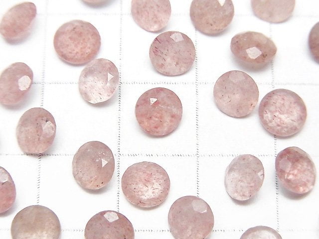 高品質粉紅色綠簾石 AA++ 散石 圓形刻面 6x6mm 10顆