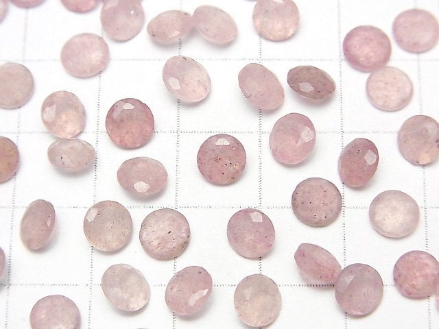 Hochwertiger Pink Epidot AA++ Lose Steine Rund Facettiert 6x6mm 10Stücke