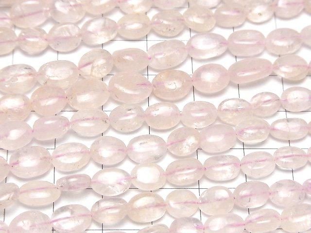 Morganite AA+ Ovale demi ou 1 fil de perles (environ 17 pouces/42 cm)