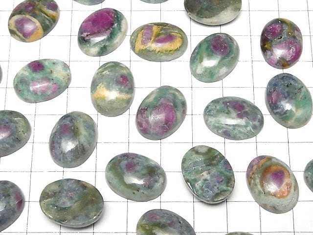 Rubin in Fuchsit Ovaler Cabochon 20x15mm 1 Stück