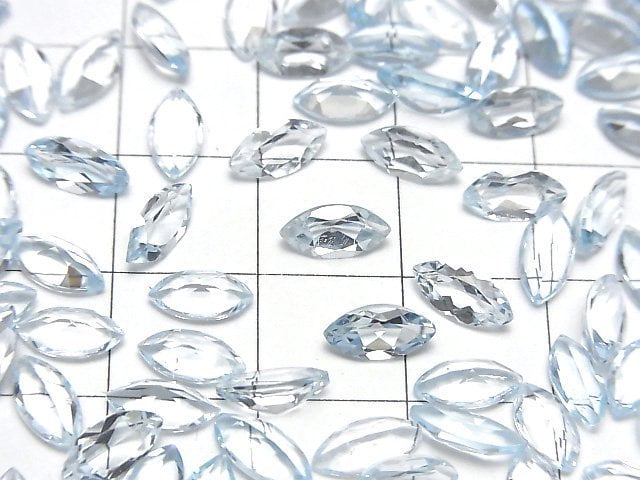 Hochwertiger Himmelblauer Topas AAA Lose Stein Marquise Facettiert 8x4mm 5 Stück