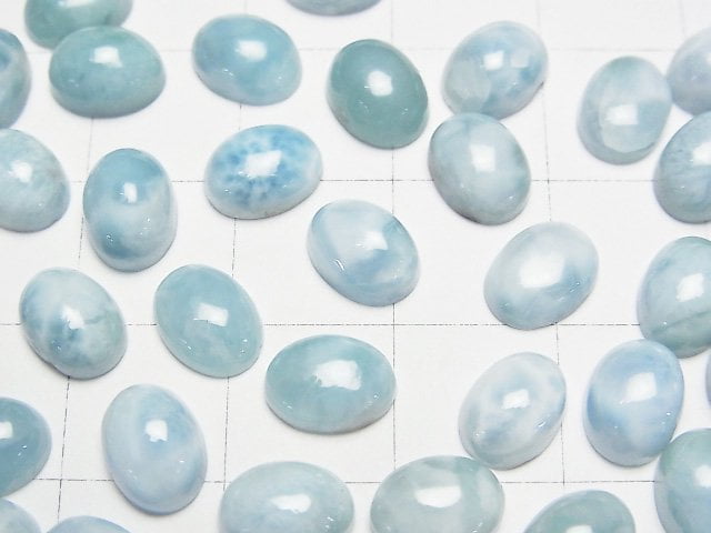 拉利瑪海紋石 AA 級 橢圓蛋面 8x6mm 5顆