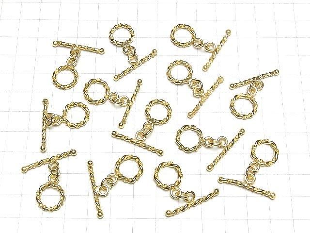 Copper Toggle 13mm Twist 18KGP 3pairs