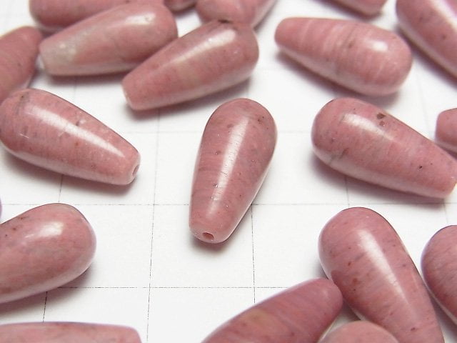 矽質片岩 AA++ 半鑽孔墜飾 (平滑) 16x8mm 3顆