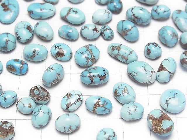 Ägyptischer Türkis oval-rund, Cabochon, 3 Stück