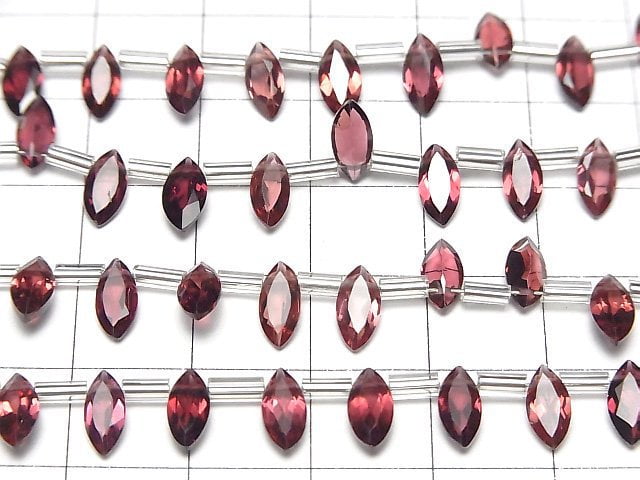 Hochwertiger rosa Granat AAA Marquise, facettiert, 8x4mm, 1 Strang Perlen (18 Stück)
