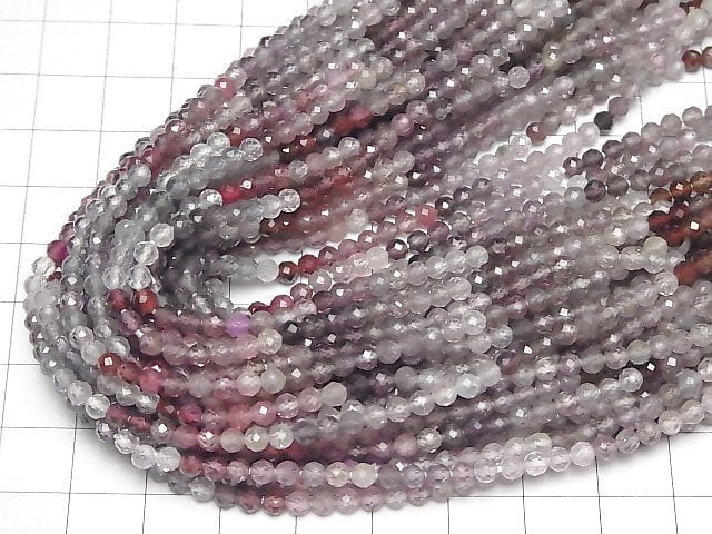 Hochwertig! Mehrfarbiger Spinell AAA- facettierte Runde, 3mm, halbe oder 1 Strang Perlen (ca. 30cm)