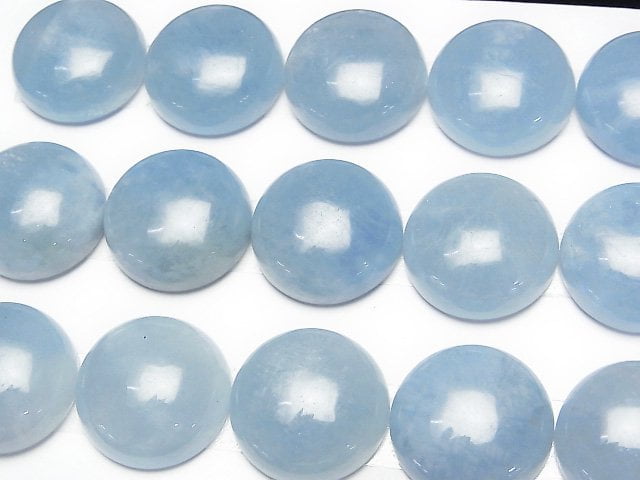 Namibia Aquamarin AAA- Runde Cabochon 18x18 mm 1 Stück