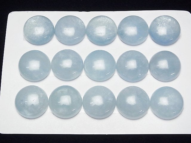 Namibia Aquamarin AA++ Runde Cabochon 18x18 mm 1 Stück