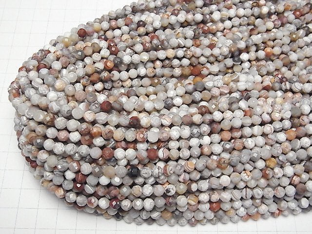 High Quality! Laguna Lace Agate Faceted Round 5mm 1strand beads (aprx.15inch/37cm)