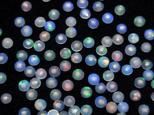 Hohe Qualität! Äthiopischer Opal AAA- Runde Rosenschliff 4x4x2mm 10 Stück