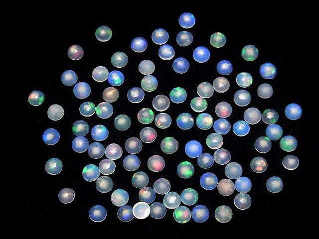 Hohe Qualität! Äthiopischer Opal AAA- Runde Rosenschliff 4x4x2mm 10 Stück