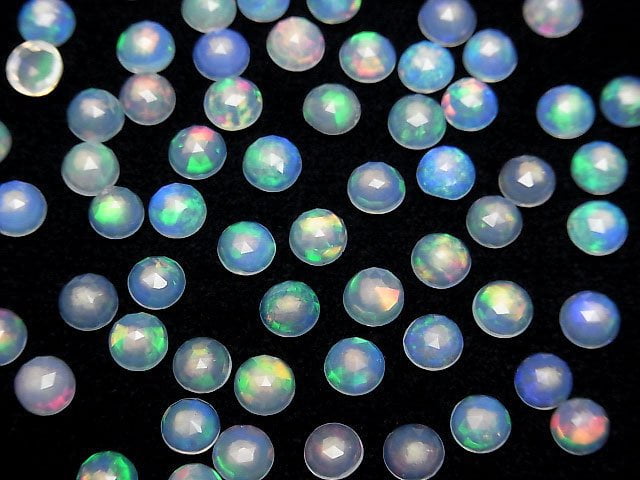 高品質衣索比亞蛋白石 AAA 圓形玫瑰切工 5x5x2.5mm 5顆