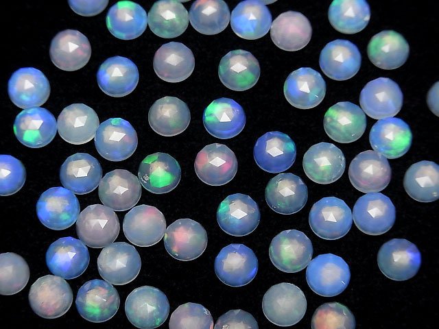 Hochwertiger äthiopischer Opal AA++ Runde Rosenschliff 6x6x3mm 5Stücke