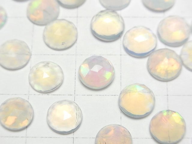 高品質衣索比亞蛋白石 AAA- 圓形玫瑰切割 8x8x4mm 2顆