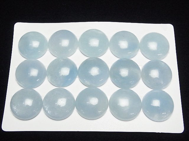 Namibia Aquamarin AAA- Rund Cabochon 20x20mm 1 Stück