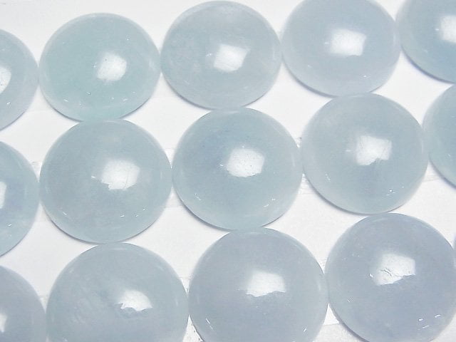 Namibia Aquamarin AA++ Rund Cabochon 20x20mm 1 Stück