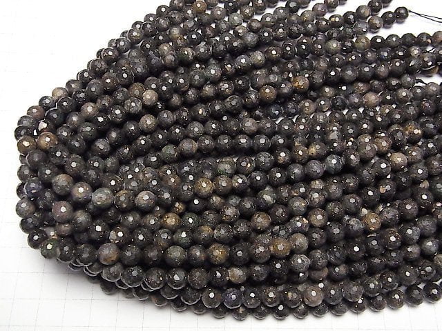 Hochwertiger! Matrixopal AA++ 128-facettierte Runde 7.5mm halb oder 1Strang Perlen (ca. 15Zoll/36cm)