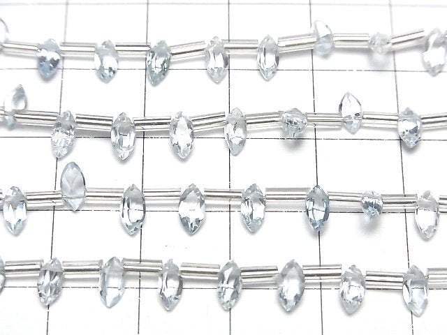 Hochwertiger himmelblauer Topas AAA Marquise facettiert 6x3mm 1strang Perlen (18 Stück)