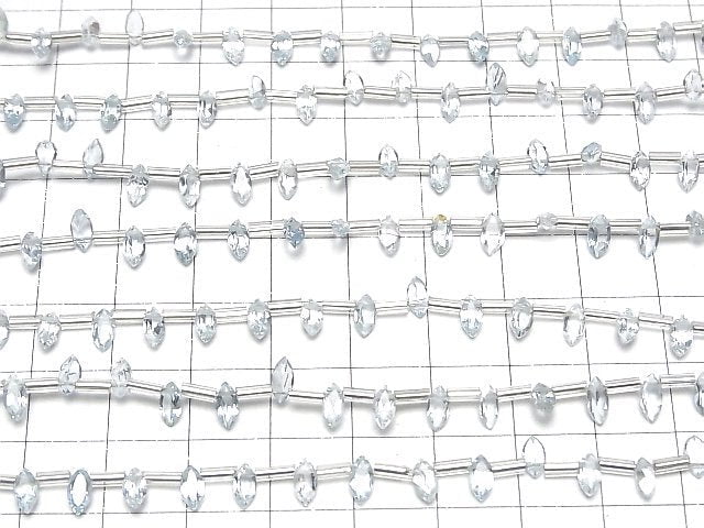 Hochwertiger himmelblauer Topas AAA Marquise facettiert 6x3mm 1strang Perlen (18 Stück)