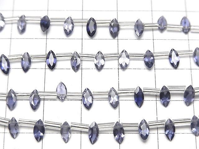 Hochwertiger Iolith AAA Marquise facettiert 6x3mm 1strang Perlen (18 Stück)