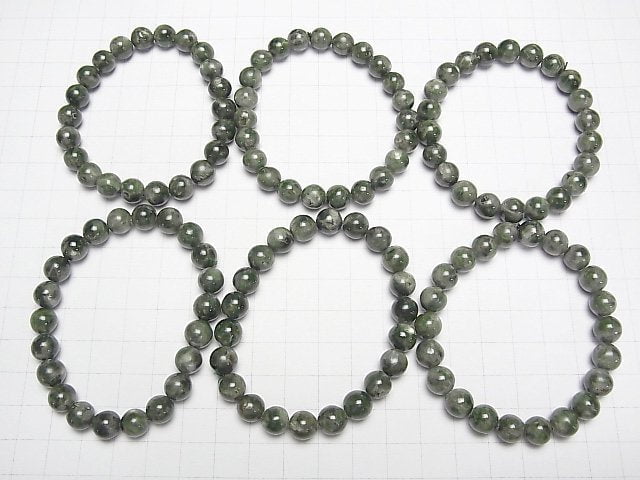 Stern-Chromdiopsid AA rund 8.5mm Armband