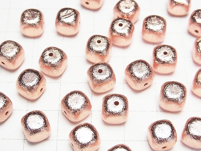 Meteoriten (Muonionalusta) Würfel 6mm, 8mm, 10mm Roségold NO.2 1 Stück