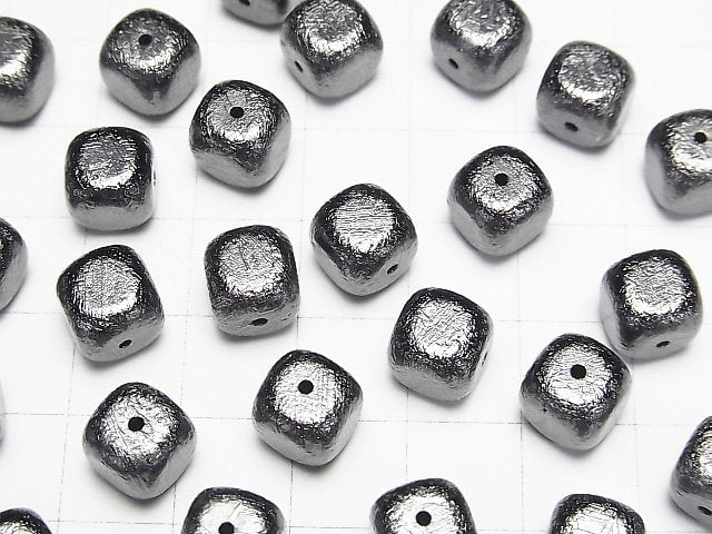 Meteoriten (Muonionalusta) Würfel 6mm, 8mm, 10mm Schwarz NO.2 1 Stück