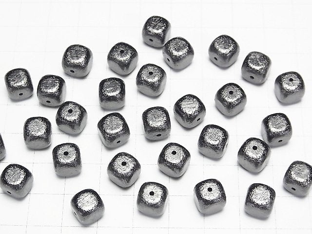 Meteoriten (Muonionalusta) Würfel 6mm, 8mm, 10mm Schwarz NO.2 1 Stück