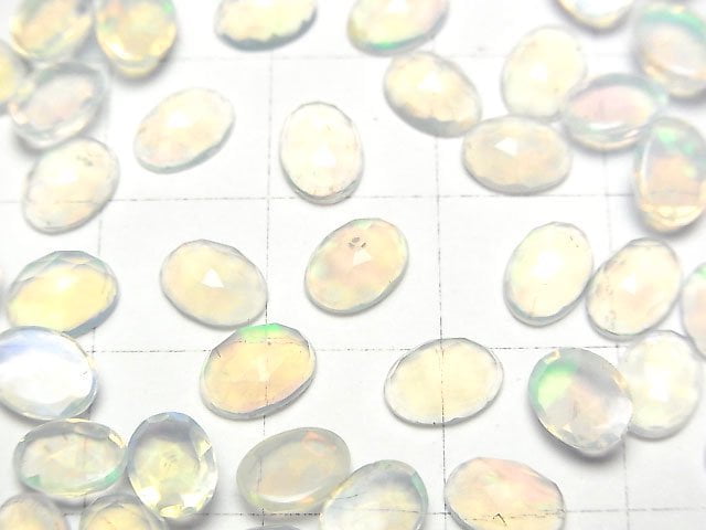 高品質衣索比亞蛋白石 AAA 級 - 橢圓玫瑰式切割 7x5x3 公釐 5 件